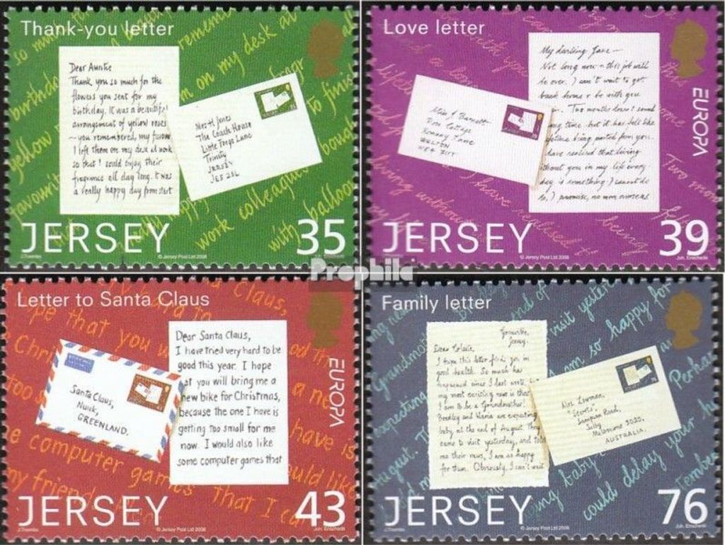 Briefmarken GB - Jersey 2008 Mi 1333-1336 (kompl.Ausg.) postfrisch Brief