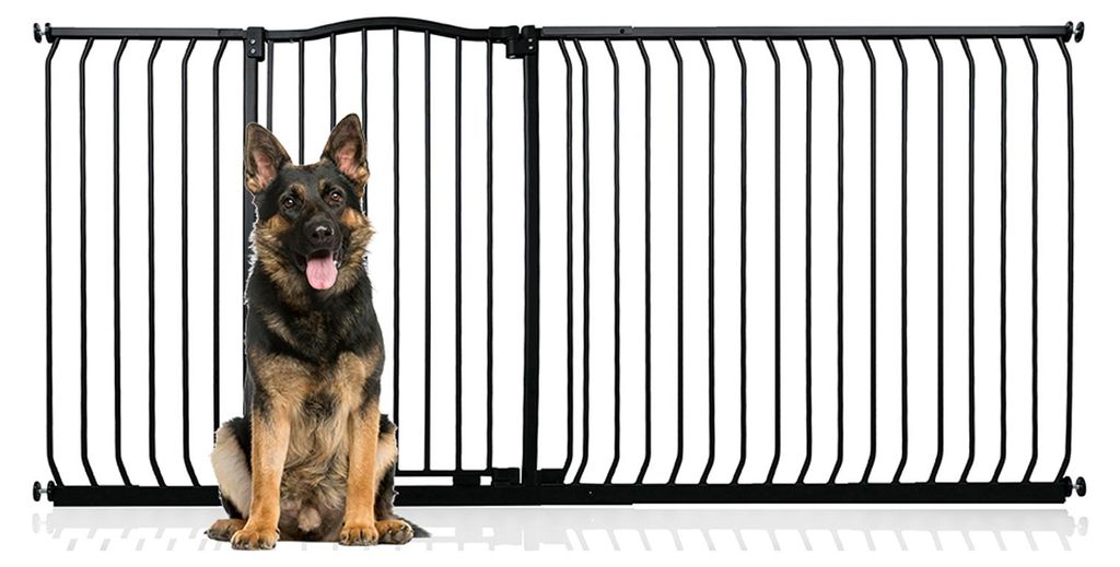 Bettacare Extra Hoch Gebogenes Haustiertor, 198cm - 207cm, Schwarz