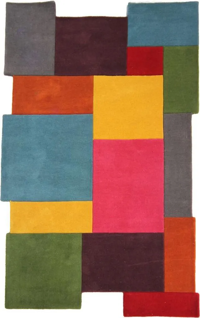Tapis Abstract Collage Multi 120 x 180 cm - Design Graphique Moderne