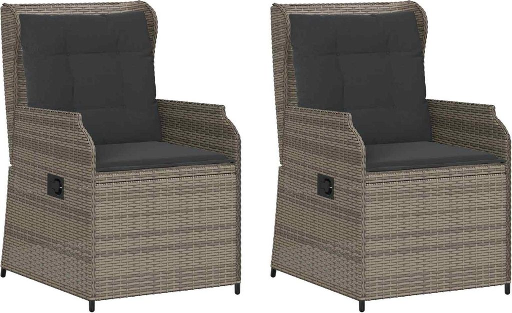 "WINTER SALE" Gartenbank 2er Set,multifunktional& Moderne - Grau Poly-Rattan - Gartenmöbelset NEU2086916