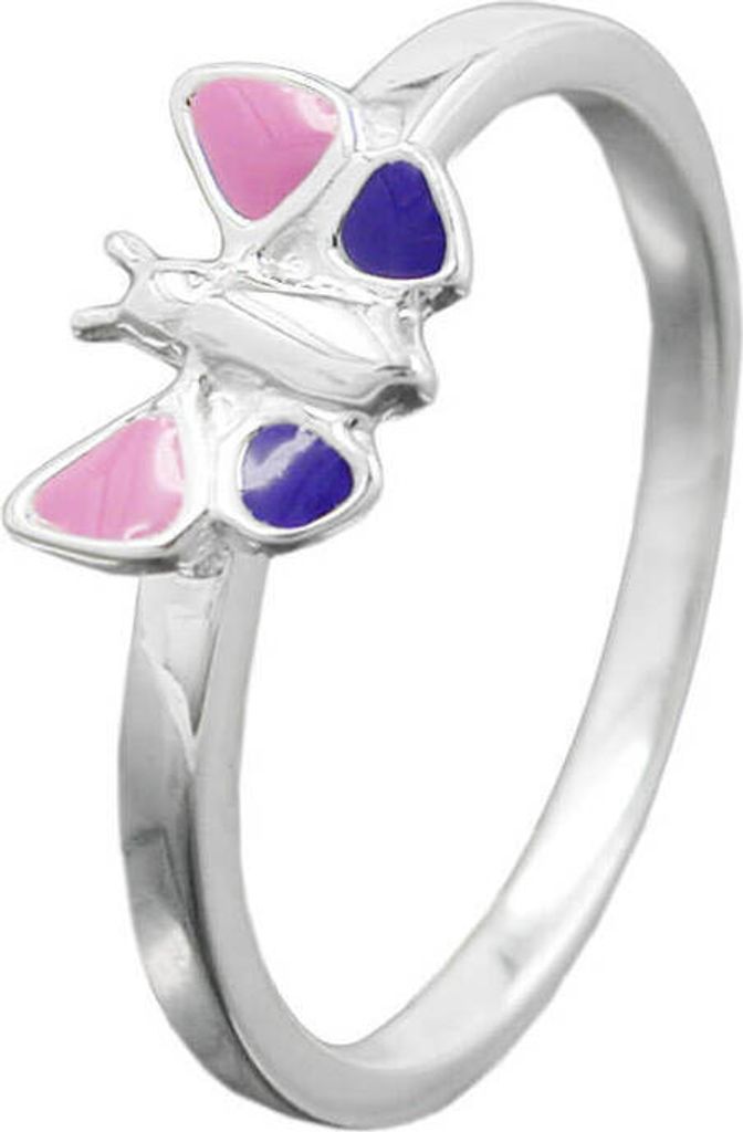 Ring Kinderring Fingerschmuck, Schmetterling, pink-lila Produktbild 