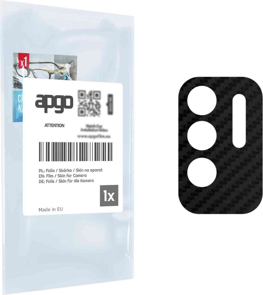 apgo Objektivschutz-Folie, Kameraschutz kompatibel mit Oppo A94 5G, Carbon-Imitation, Rückseite Schutzfolie für Kamera-Insel, Hinten Folie, kratz...