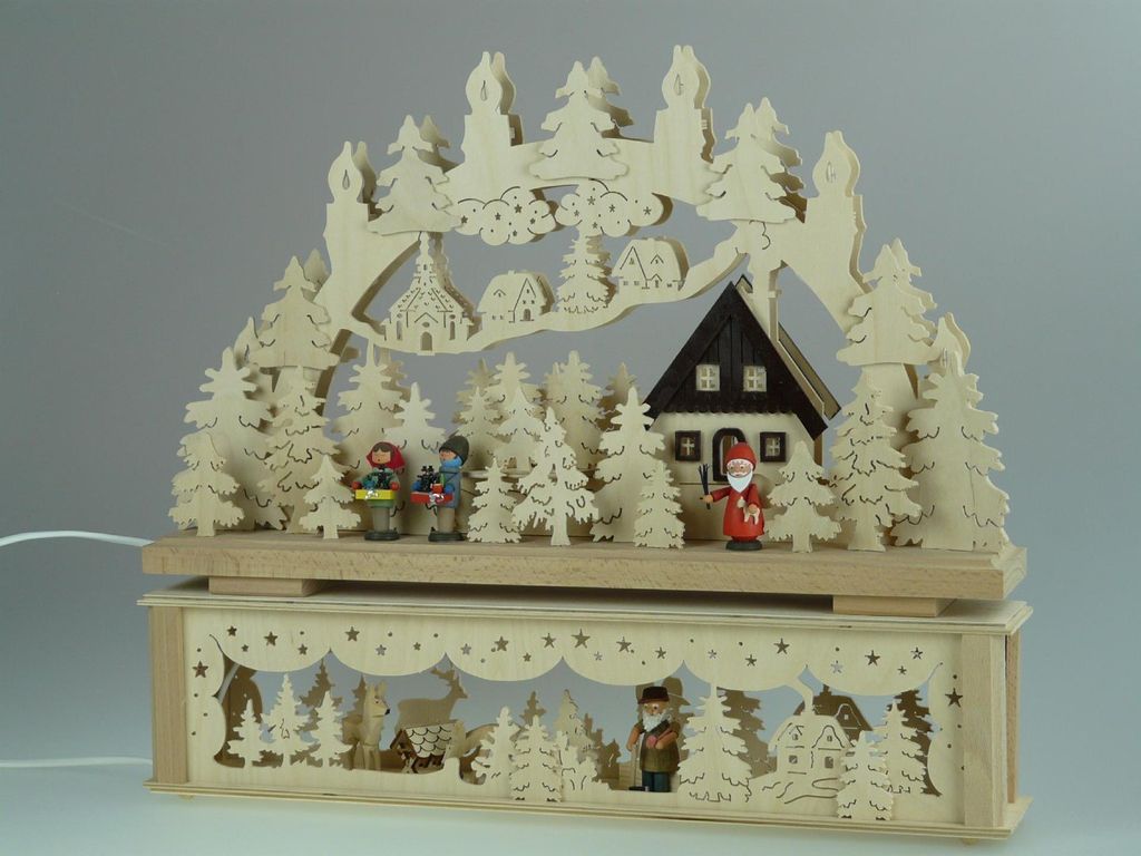 Original Erzgebirgischer Marken Schwibbogen Lichterbogen 50 x 43 cm K50-4_47