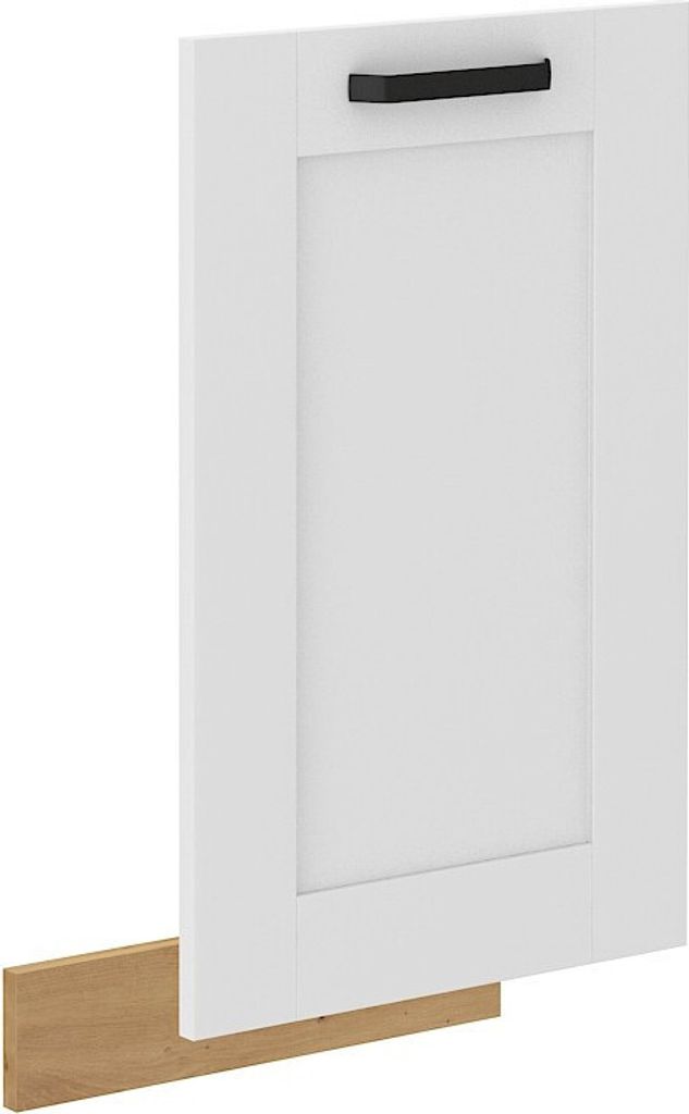 Tür für Einbau-Geschirrspüler LAILI – 446 x 713 mm, Weiß / Eiche Artisan