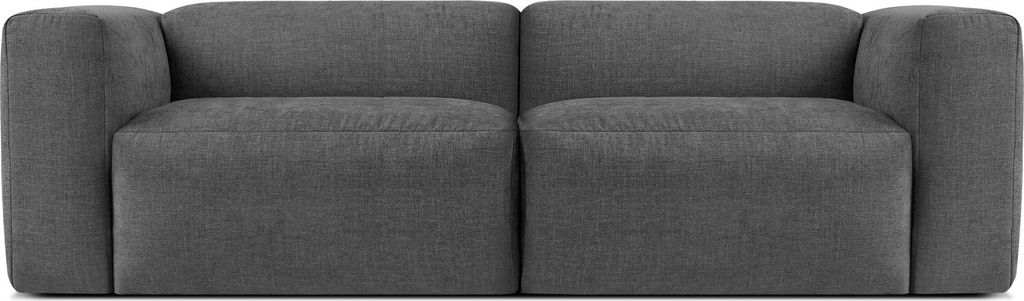 KONSIMO 2,5-Sitzer-Sofa mit extrem weicher und bequemer Sitzfläche "BUFFO", aschfahl, Gewebestoff, Boho ,250x73x96 cm