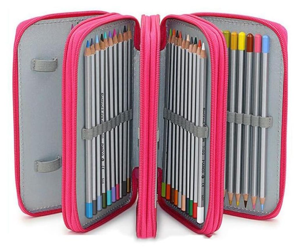 Federmäppchen mit 3 Fächern, großes Fassungsvermögen, für Jungen, Federmäppchen mit Reißverschluss, perfektes Geschenk für Schüler, Schule...