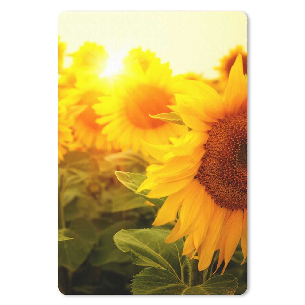 MuchoWow Mauspad Mousepad Sonnenblume - Gelb - Blumen - Sonne 40x60 cm - Mousepads - Maus Mat - Pad - Mausunterlage - Schreibtisch Accesoire - Sc...