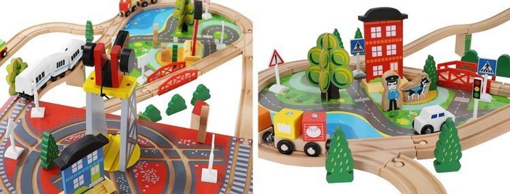 Kruzzel Wooden Railway - batteriebetriebener Zug Produktbild 31