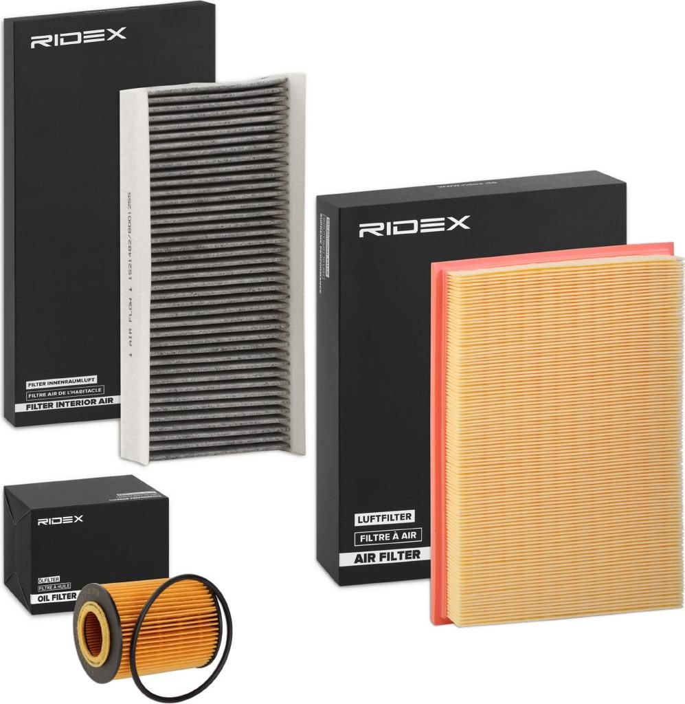 RIDEX Filterset Inspektionspaket Filtersatz für OPEL Corsa C Schrägheck (X01) Tigra TwinTop (X04) COMBO Kasten/Kombi COMBO Tour Corsa C Kastenwagen
