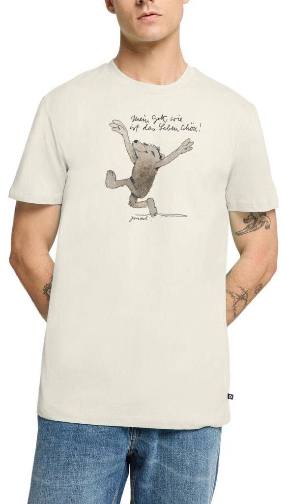 Spreadshirt Janosch Bär Schönes Leben Spruch Männer Premium T-Shirt, 5XL, Naturweiß
