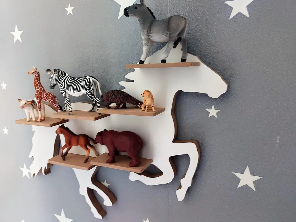 Module d'exposition robuste pour chevaux miniatures et poneys en bois - 5