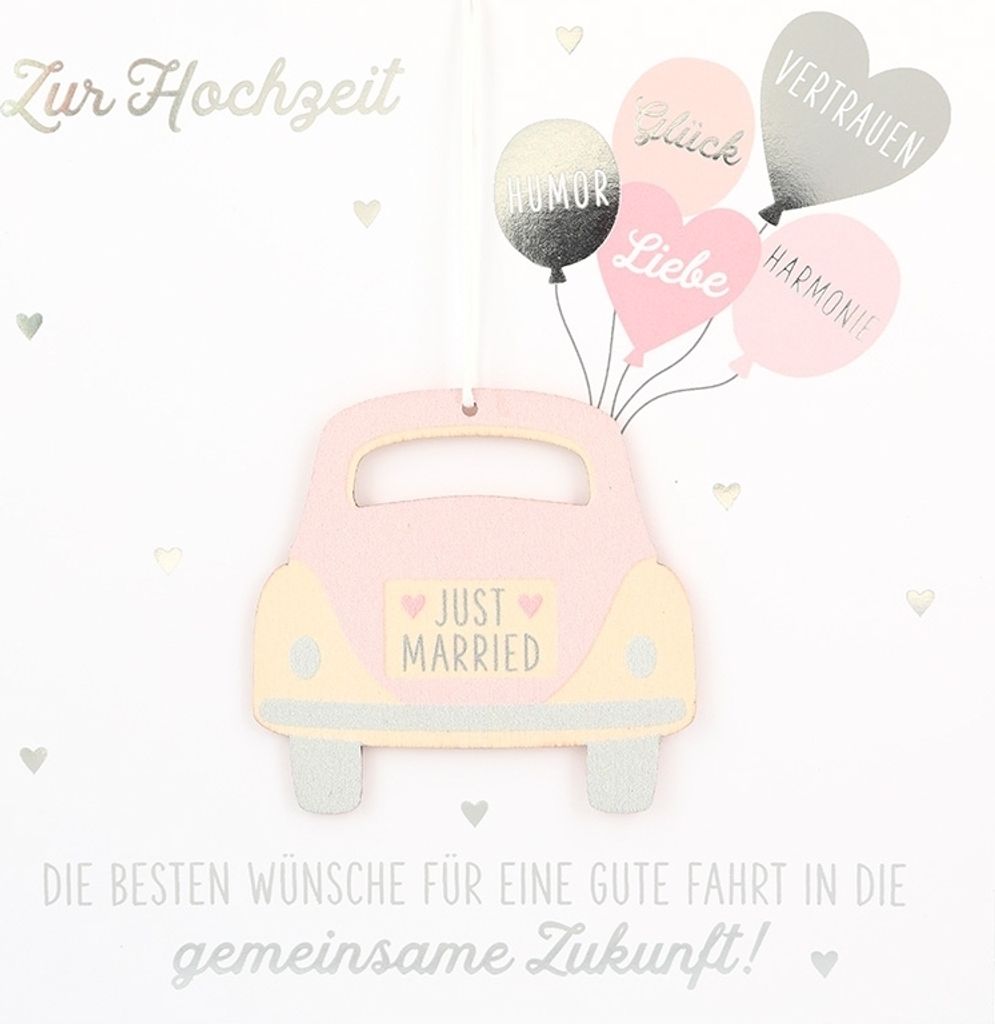 Depesche Klappkarte mit Anhänger : Zur Hochzeit Die besten Wünsche für ... Karte mit Anhänger: Zur Hochzeit Die besten Wünsche für ...