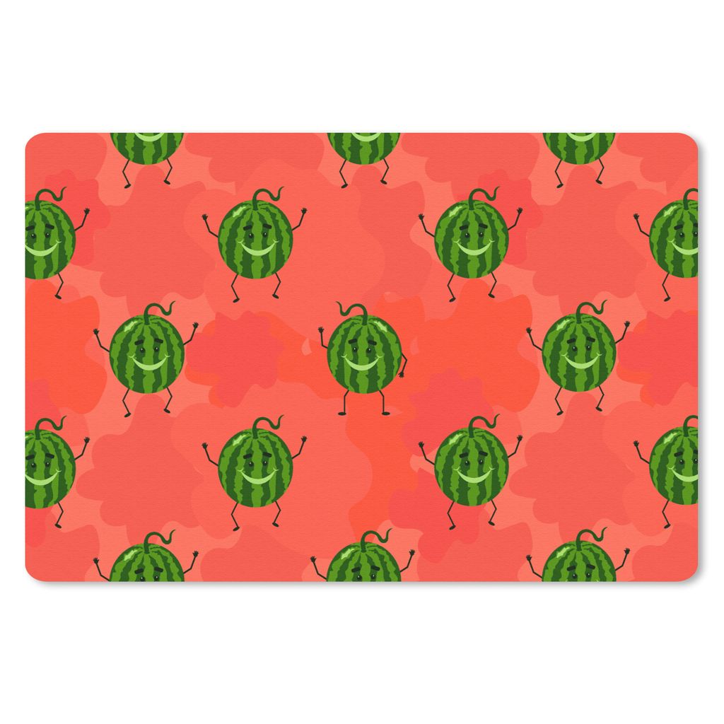 MuchoWow Schreibtischunterlage Melone - Muster - Kawaii 60x40 cm - XXL Mauspad - Großes Mauspad