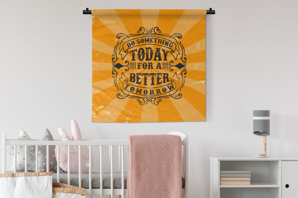 MuchoWow® Wandteppich Wandbehang Jahrgang - Gestaltung - Produktbild 