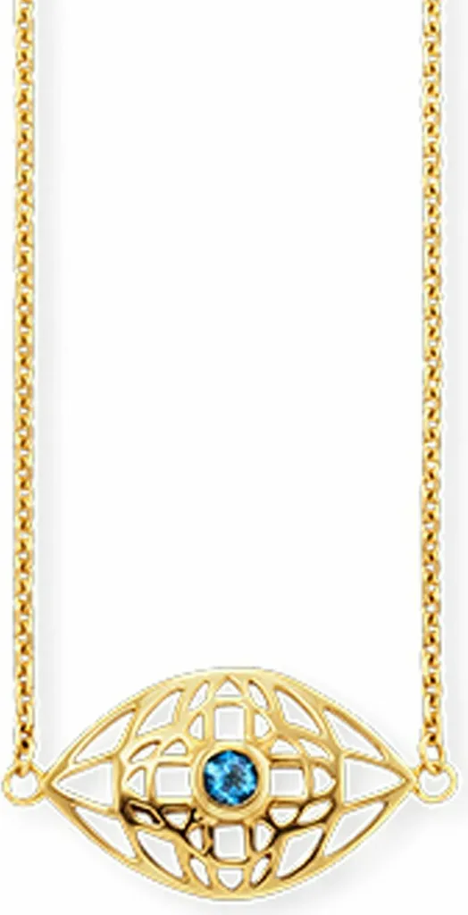 cai Collana in argento sterling 925/- 42+3 cm giallo topazio blu 132250372-45