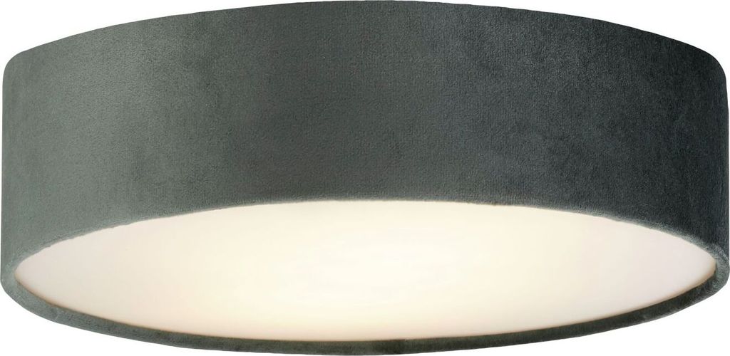Deckenlampe Metall E27 Ø 38 cm rund Grau 2-flammig Modern Deckenleuchte