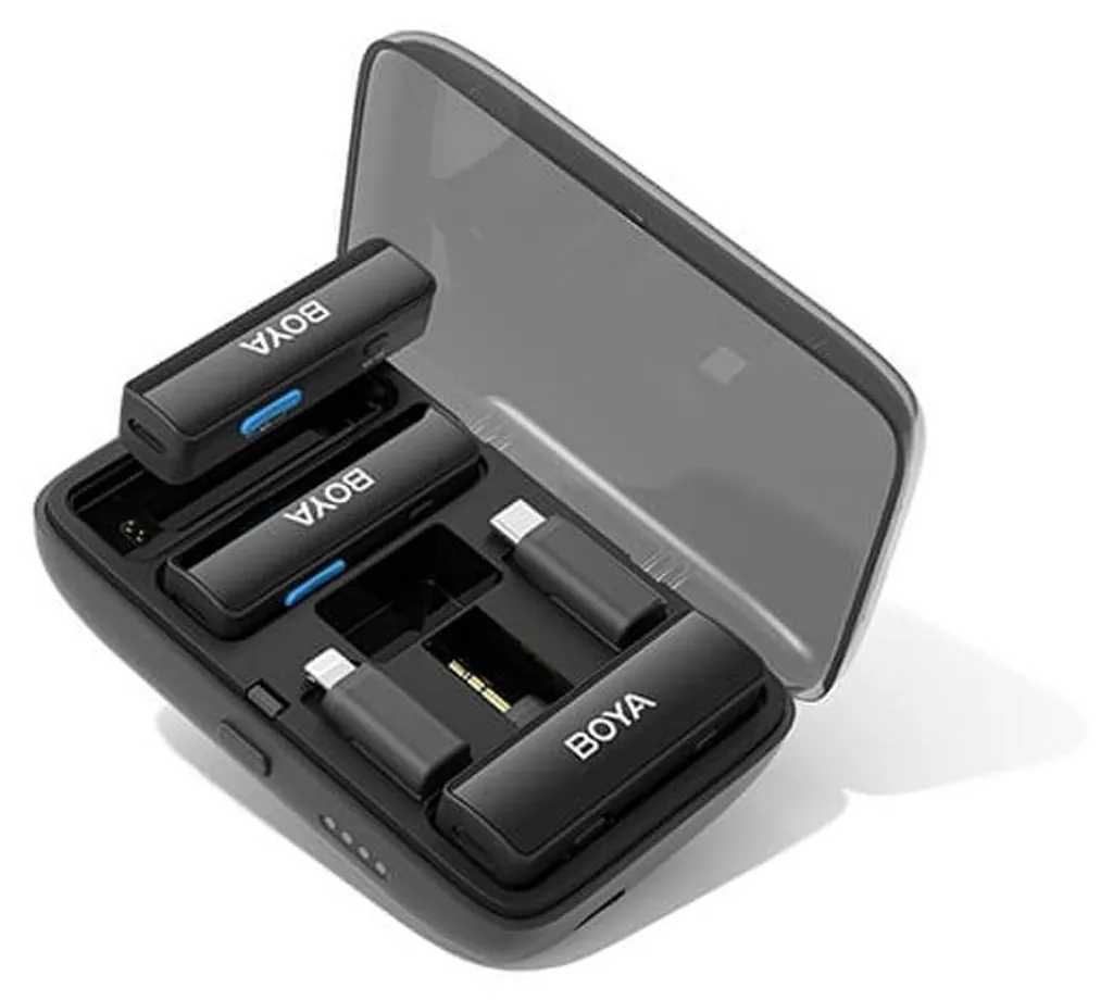 Boya BOYALINK Système de microphone sans fil avec connecteurs interchangeables