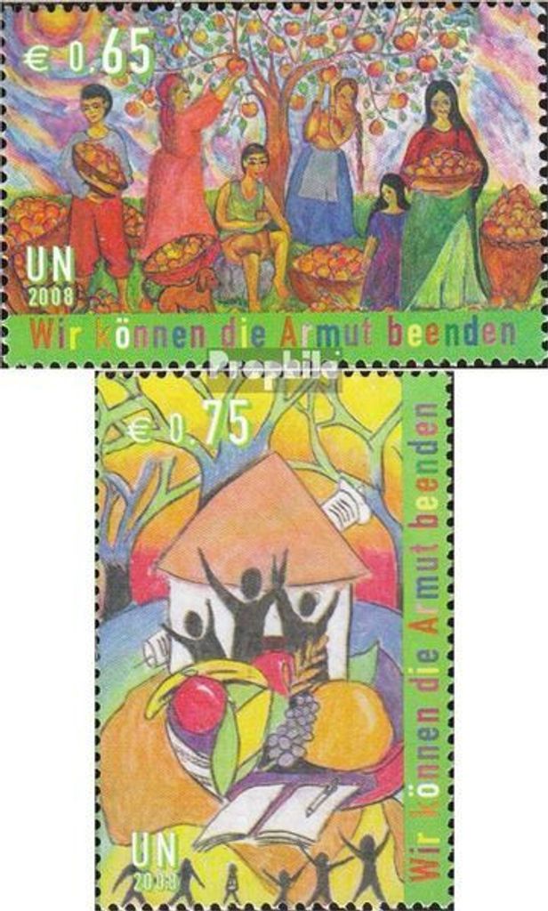 Briefmarken UNO - Wien 2008 Mi 548-549 (kompl.Ausg.) postfrisch Beseitigung der Armut
