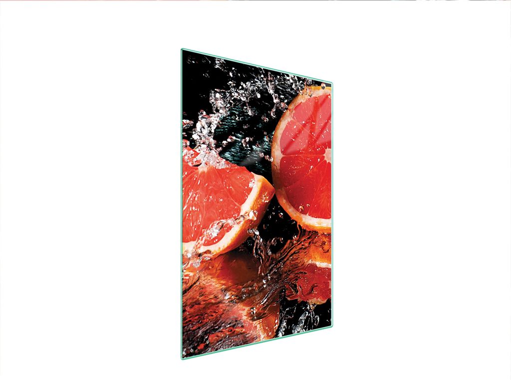 Herdabdeckplatte 35x52 Glaskeramikkochfeld Abdeckung Spritzschutz Glasplatte Deko Schneidebrett Grapefruit Schwarz