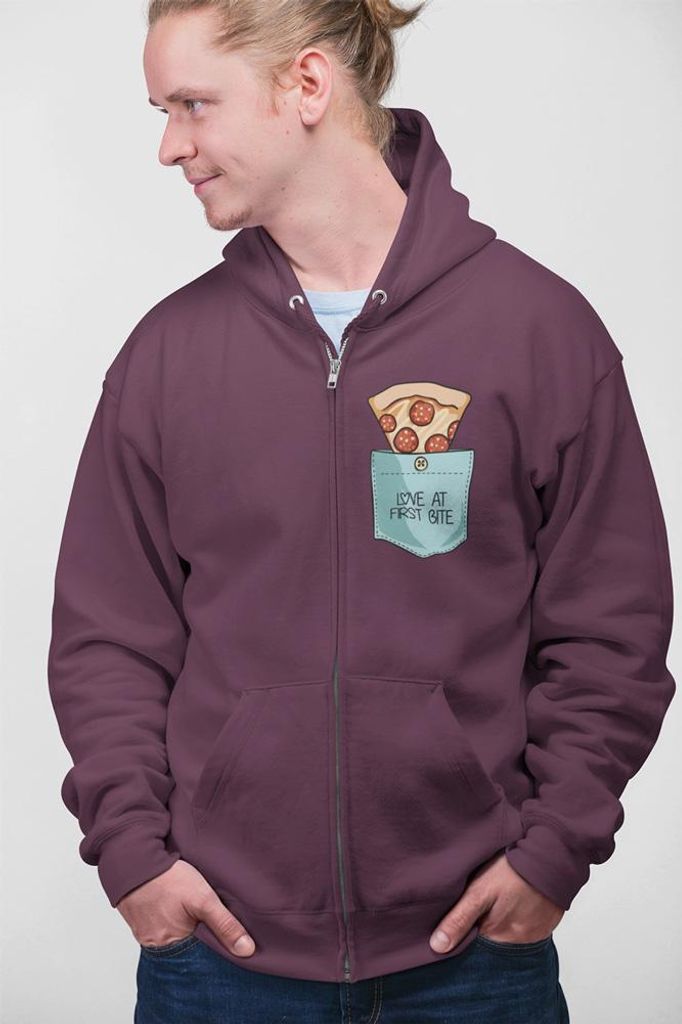 D&B Uni Hoodie ZIPPO00019 Love At Braun-Größe 2XL