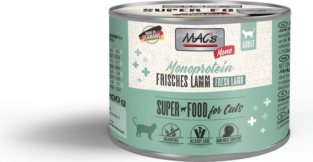 MAC's CAT - Monoprotein Dose 6x200g | Mono Lamm