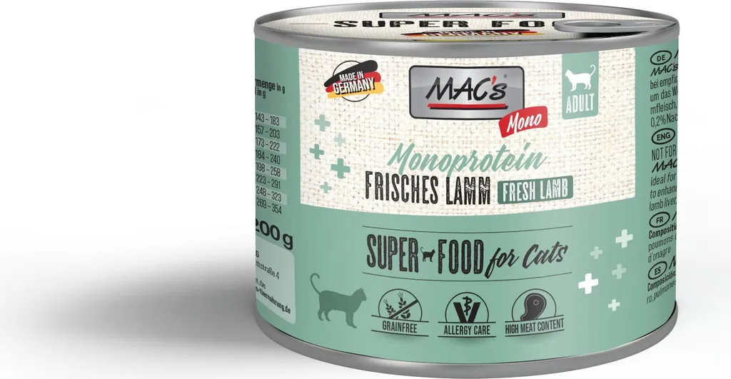 Offerta MAC's Cat Mono Sensitive Agnello 6x200g - Alta Digeribilità