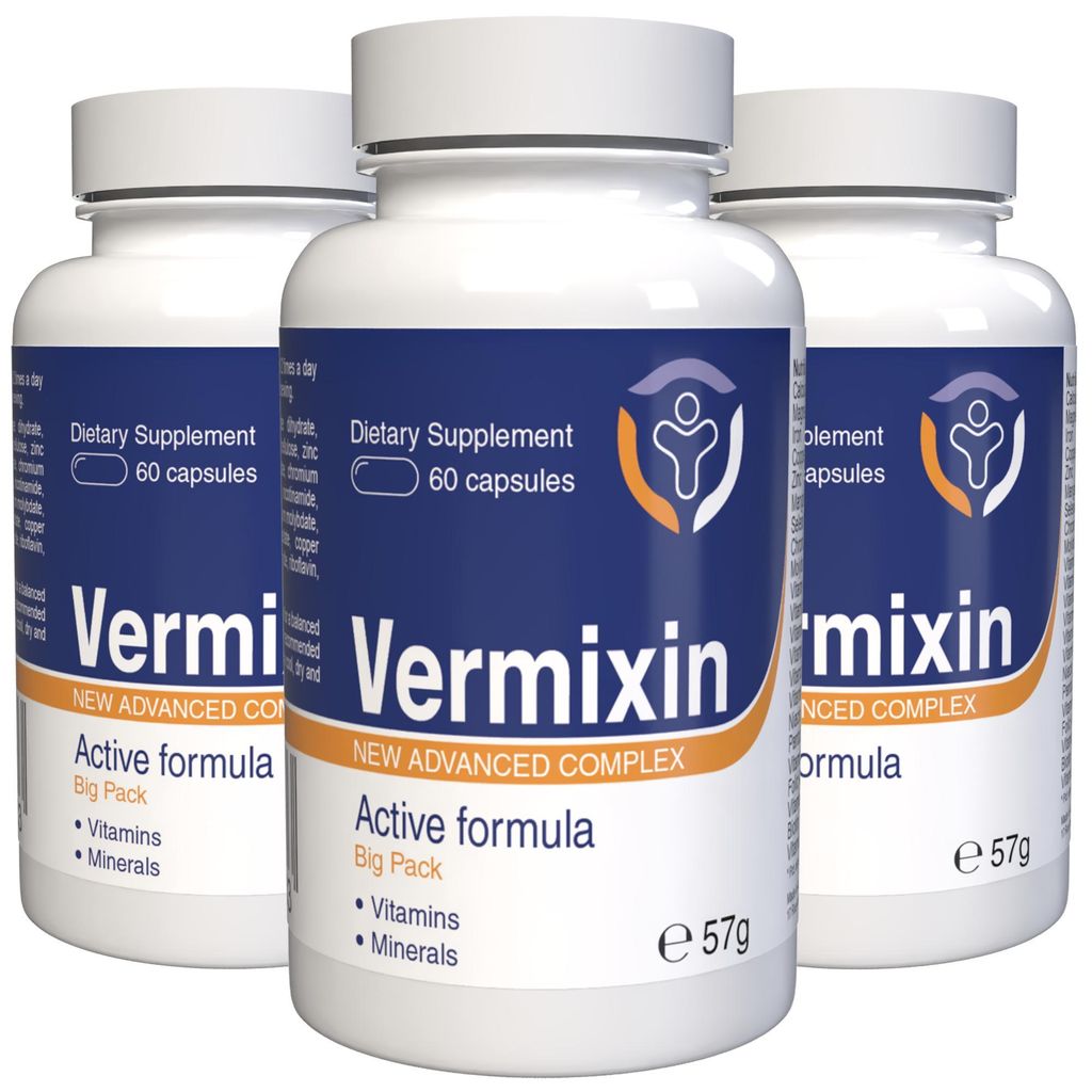 Vermixin - 180 kapsúl (3x 60 kapsúl), balenie 3 Obrázok produktu 