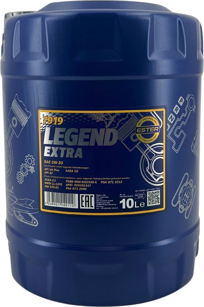 MANNOL Legend Extra 0W-30, 10L Produktbild 