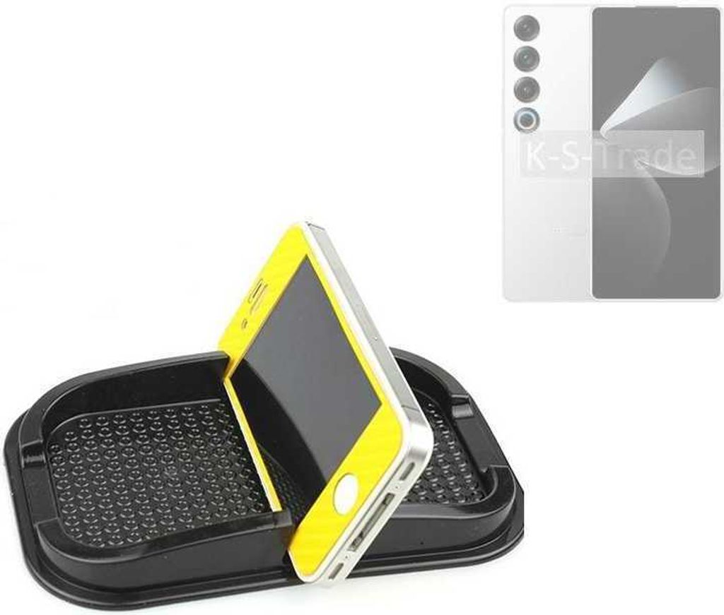 K-S-Trade Auto Anti Rutsch Matte Smartphone-Halter kompatibel mit Meizu 21 Pro Haft Pad Armaturenbrett Handy-Halterung Silikon