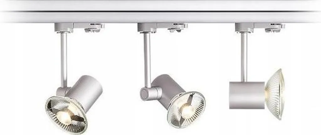Spot FAX rail 3 circuits gris argenté : solution éclairage LED GU10