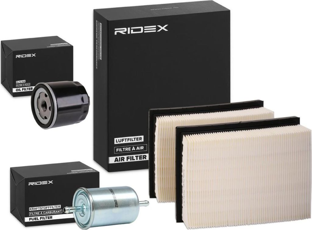 RIDEX Filterset Inspektionspaket Filtersatz für VW Polo Schrägheck (6N1) Caddy II Kastenwagen (9K9A) Polo Classic (6V2) Polo Variant (6V5) für SEAT