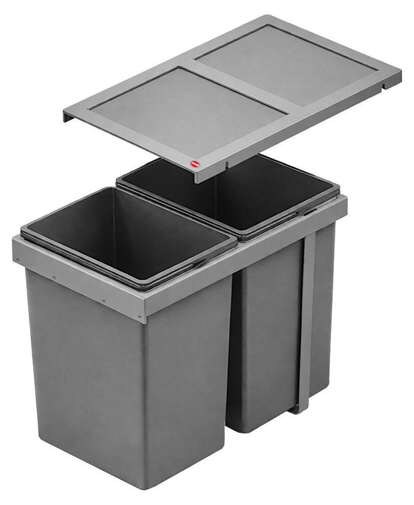 Hailo pojemnik na odpady AS Tandem 2x15 l ciemnoszary 30 l Zdjęcie produktu 