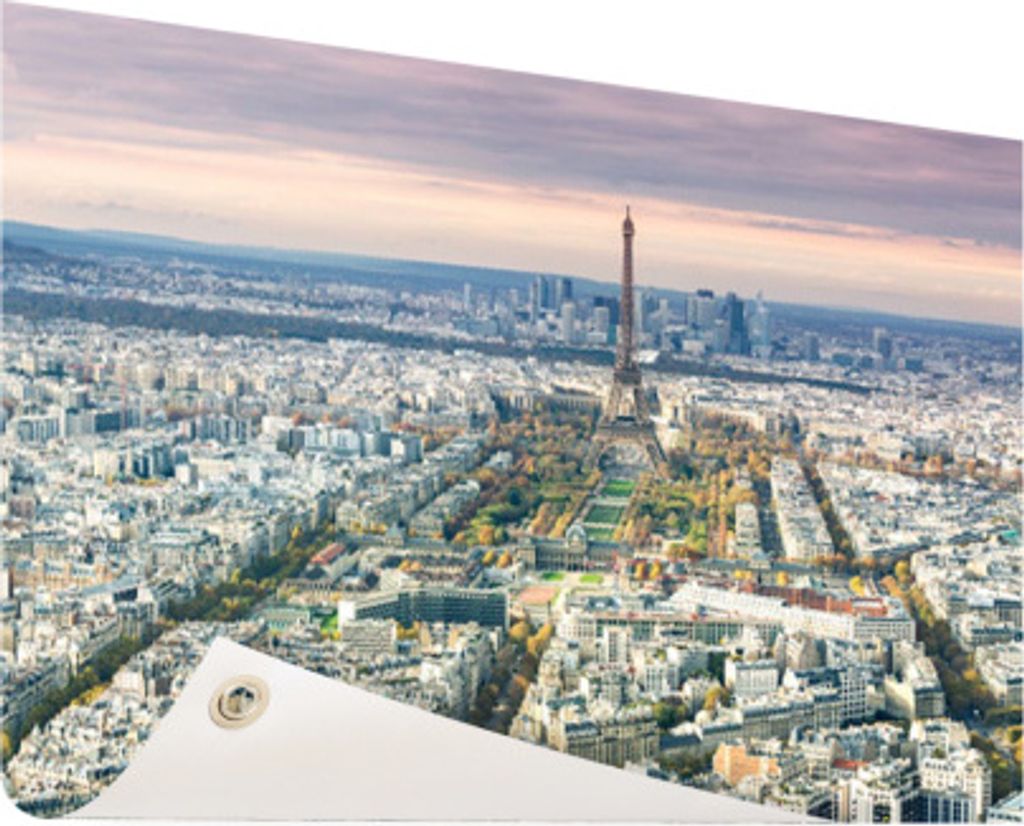 Gartenposter - 120x80 cm - Luftbild Paris mit dem Eiffelturm - Modernes Wandbilder - Europäische Städte