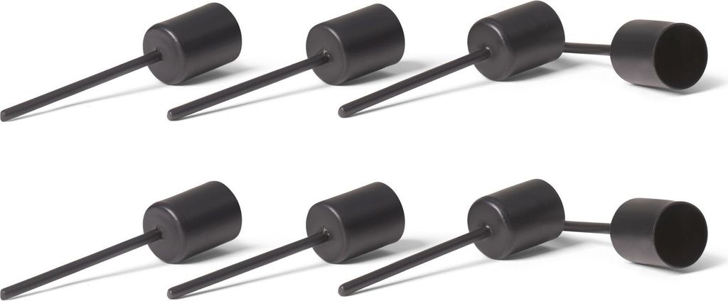 Novaliv 8x Stabkerzenhalter Schwarz I Kerzenpick 10 x 2,5 Produktbild 1