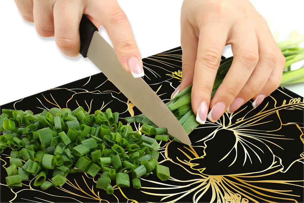 Copri Piano Cottura Vetro 60x52 Nero - Alzatina e Tagliere Design - 8