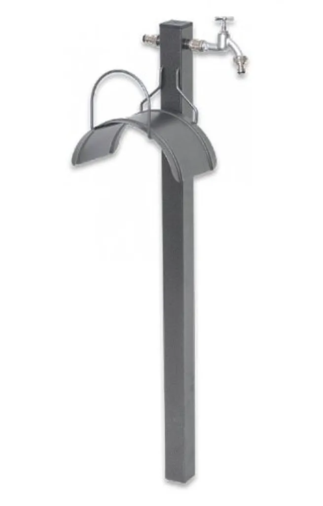 Support mural pour tuyau d'arrosage avec robinet intégré BR-AG8300