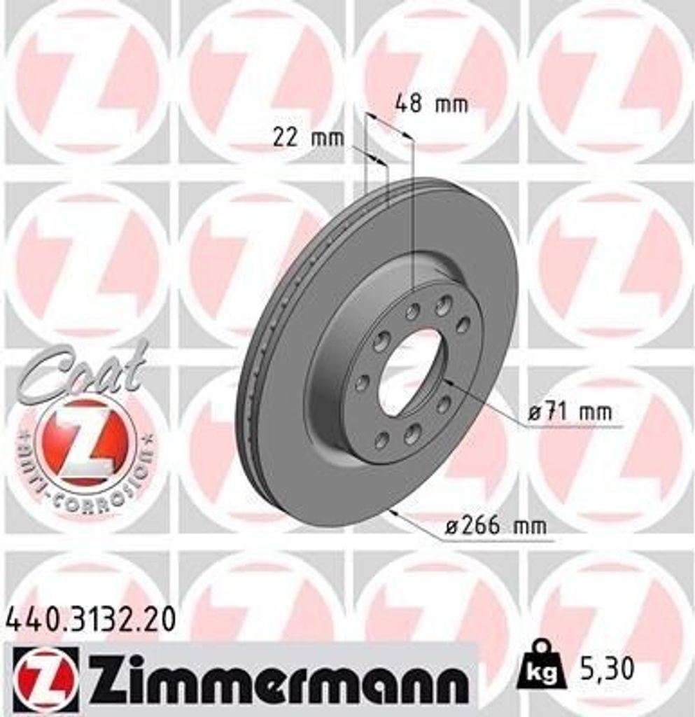 ZIMMERMANN 440.3132.20 - Bremsscheibe für 308 II, 308 SW II