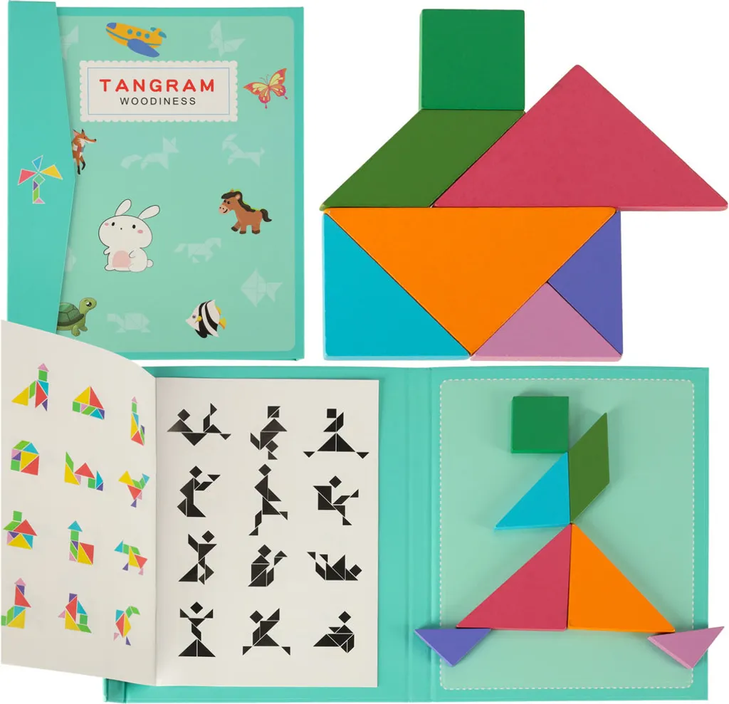 C COOGA Viaggio Tangra Puzzle con 3 Set Tangra agnetico - Viaggio