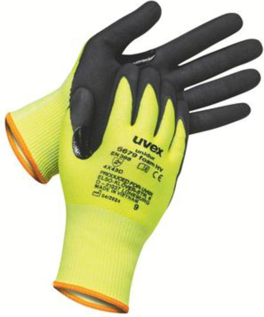 Uvex unidur 6679 foam HV Schnittschutzhandschuh gelb/schwarz 12