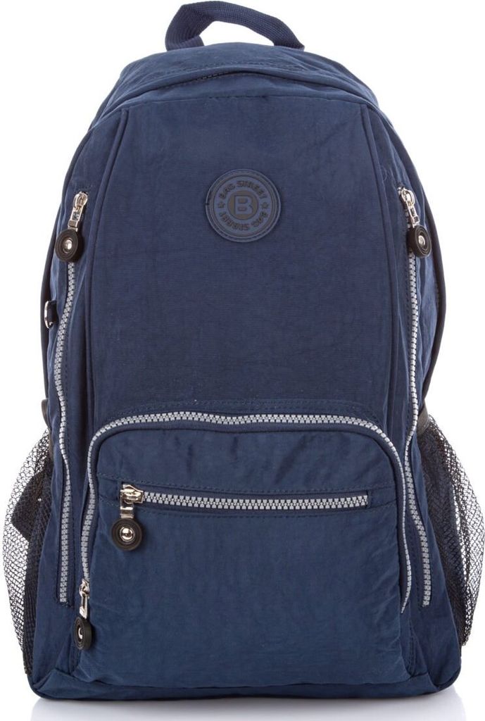 Bag Street Crinkle Nylon Leicht Rucksack Reiserucksack Wanderrucksack Dunkelblau
