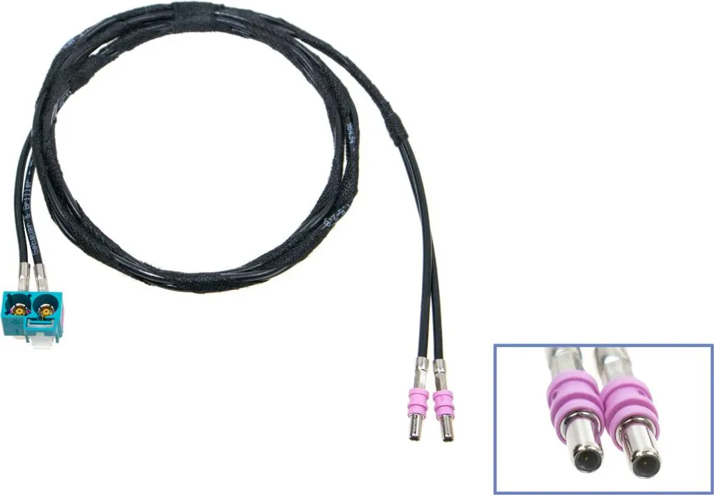 Adaptateur Fakra double coude femelle vers mâle pour extension autoradio