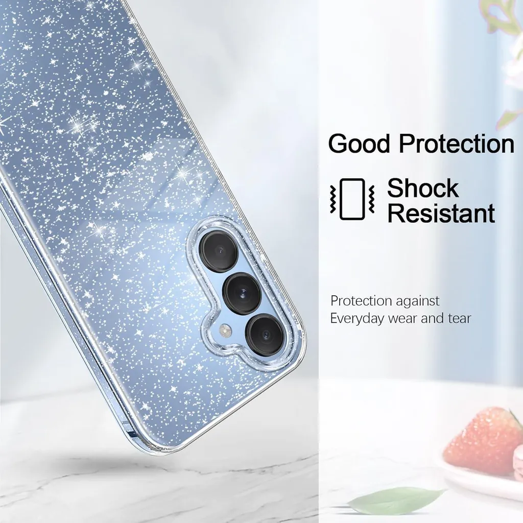 Coque Anti-choc Samsung Galaxy A15 Glitter Transparente 3 en 1 Totale