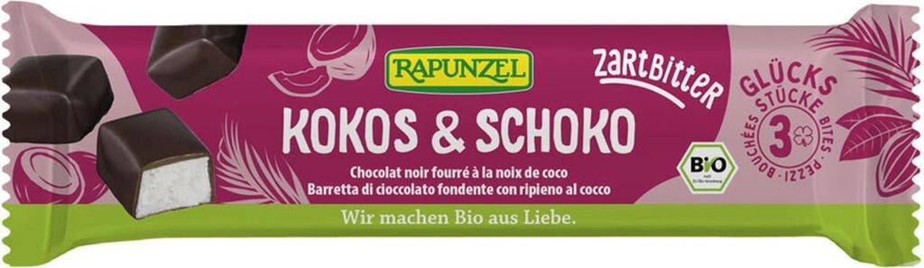 Bouchées à la noix de coco, noir 50g Image du produit 