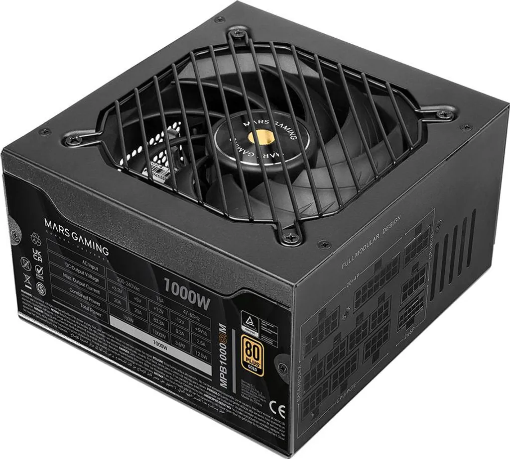 Bloc Alimentation 1000W Gold MPB1000SIM Mars Gaming Silencieuse 12V