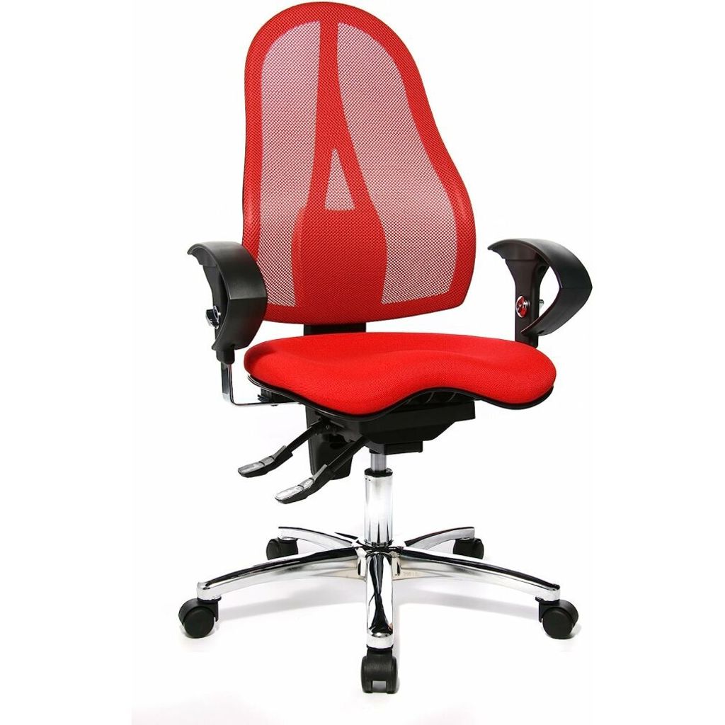 Topstar Bürostuhl Sitness 15, ST19UG21 rot, chrom Stoff