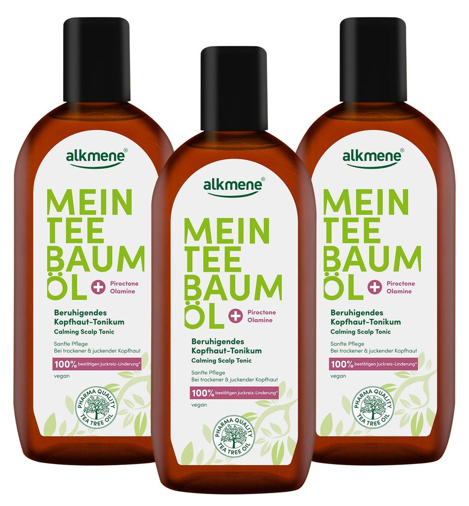 alkmene Mein Teebaumöl Kopfhaut Tonikum 3x 250 ml Juckreiz Produktbild 