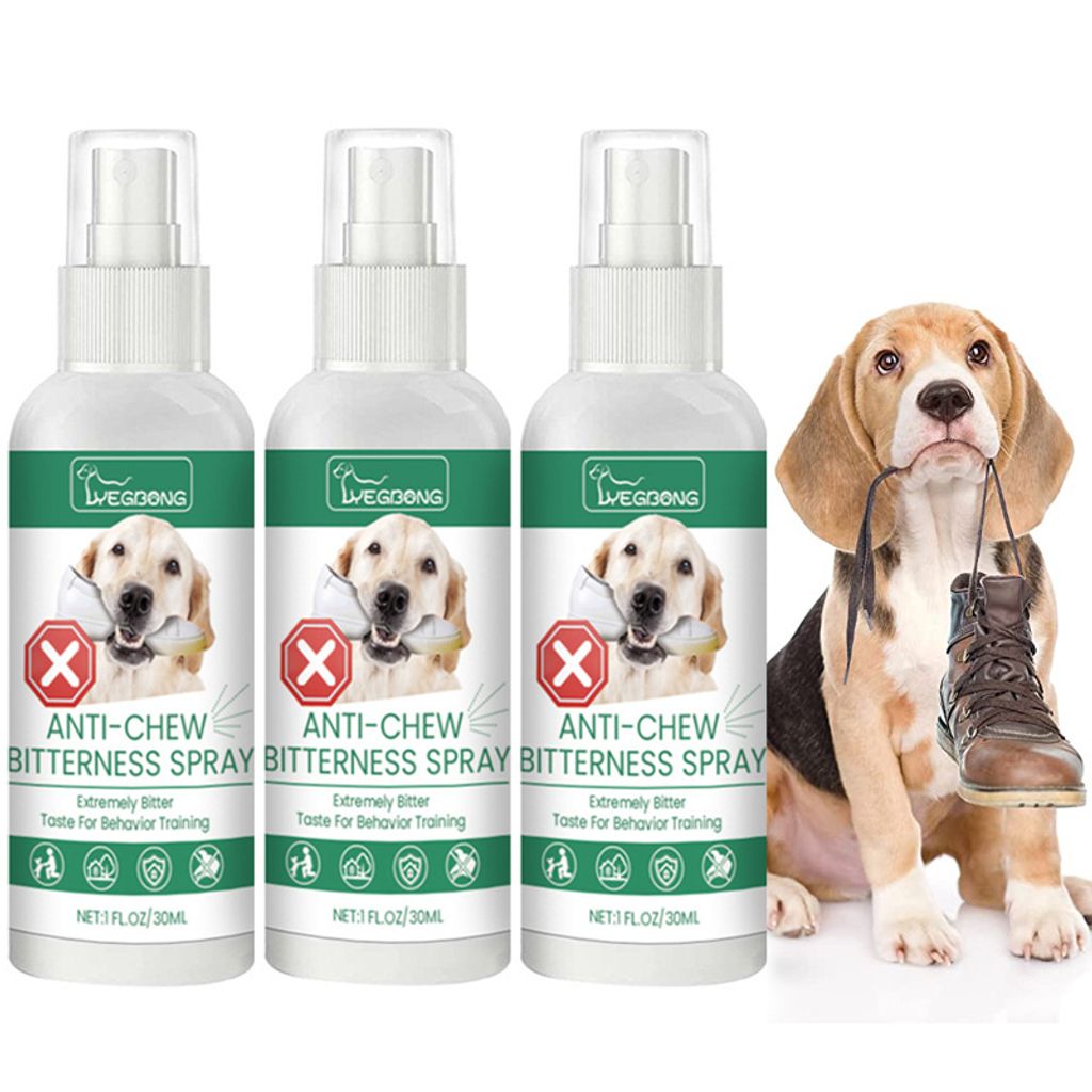 3 Stück Anti Kau Spray für Hunde & Katzen