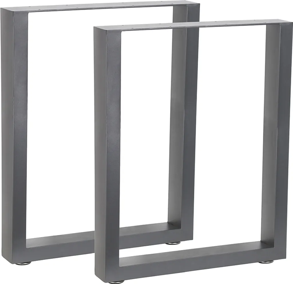 Offerta Set 2 Gambe Tavolo 60x72 Acciaio Grigio | Prezzo Fabbrica