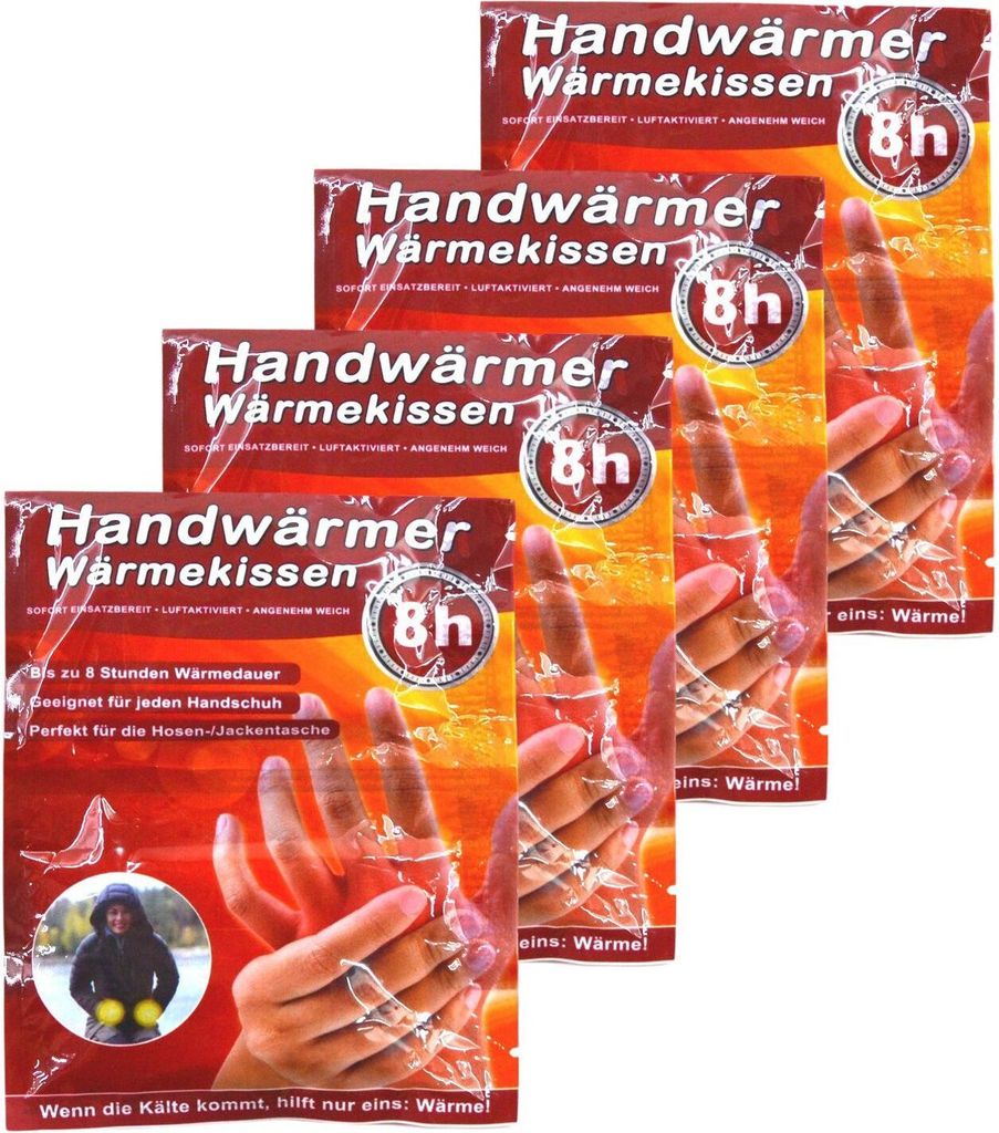 4 Paar Taschenwärmer bis 8 Stunden Handwärmer Taschenofen Produktbild 