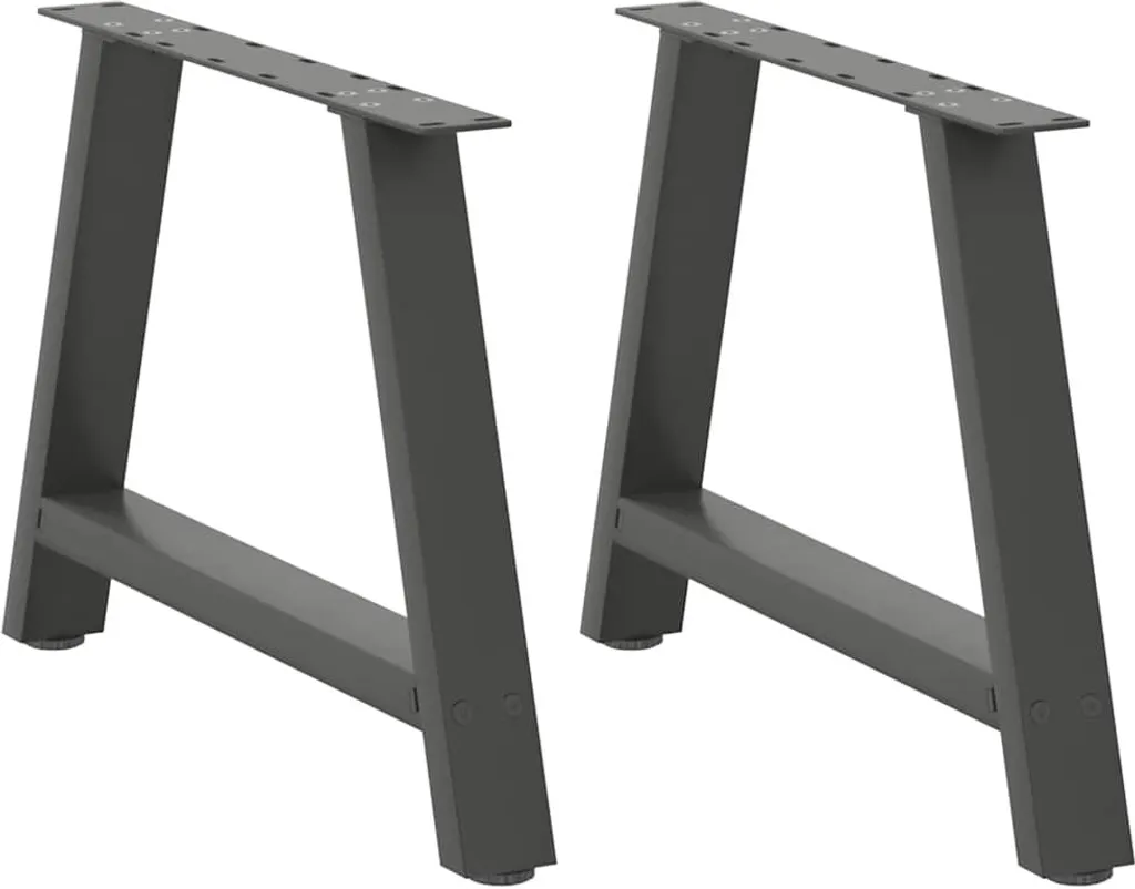 Supporti Tavolo Acciaio Antracite A-Shape 70x43 cm - Alta Portata